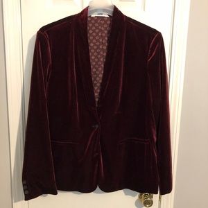 Old Navy Maroon/Burgundy Velvet Blazer